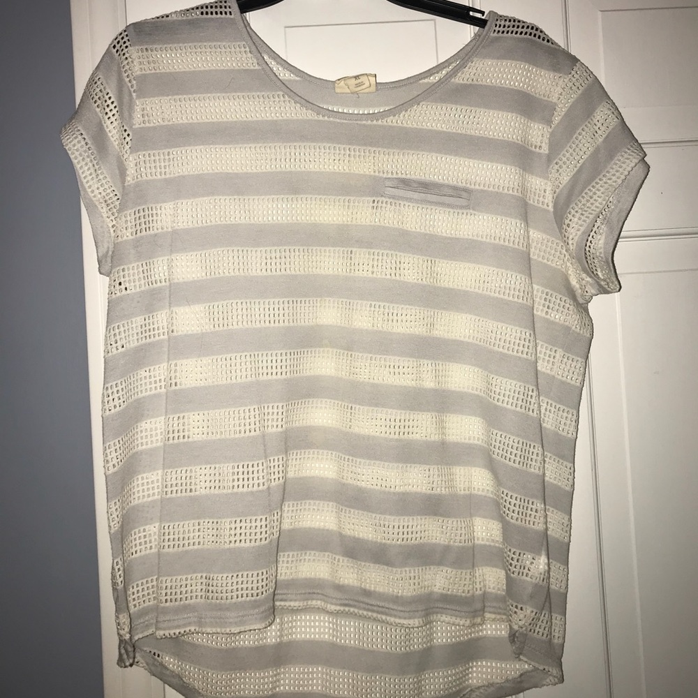 Mesh striped top